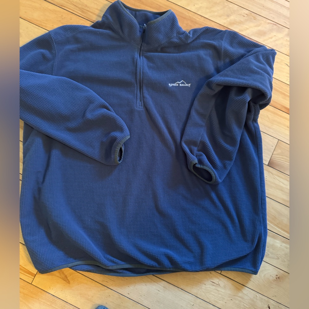 Eddie Bauer Blue Zip Up Sweater